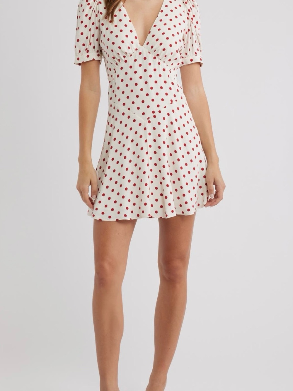 Reformation
Naira Puff
Sleeve Minidress Ketchup Dot size 0